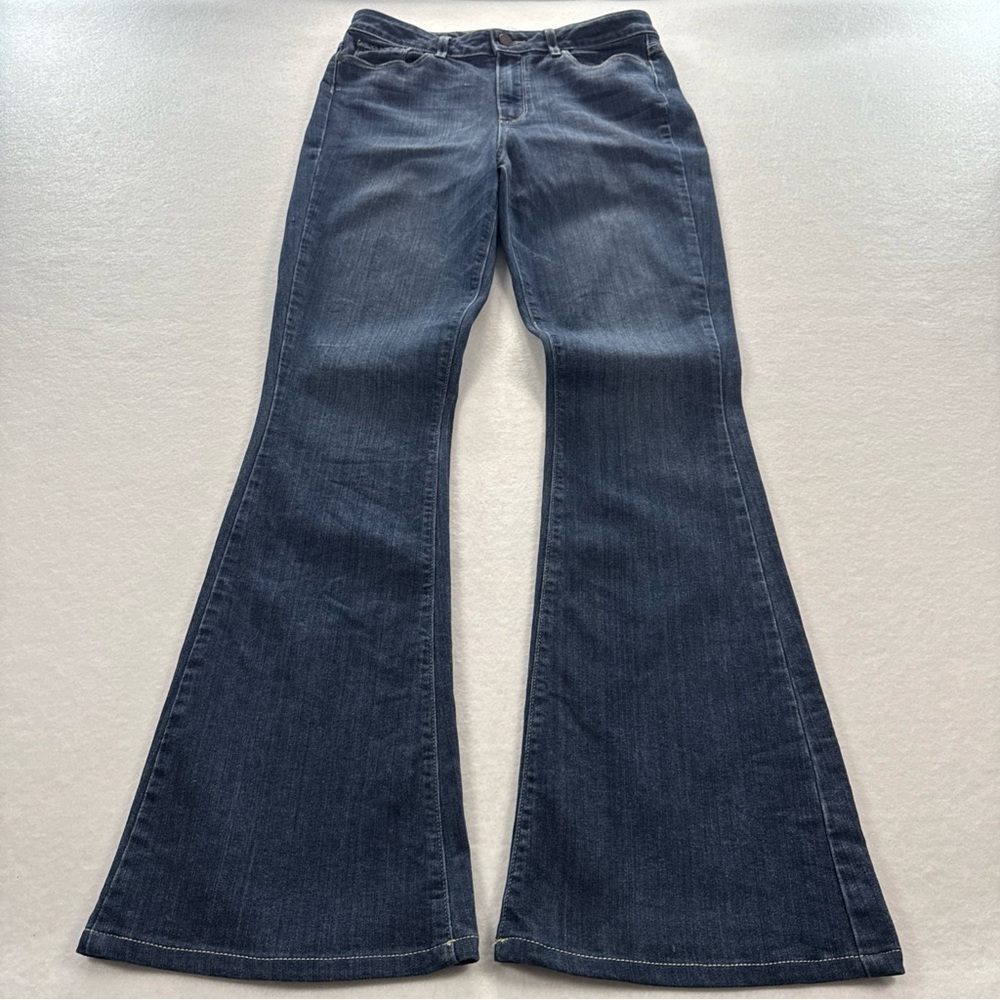 PAIGE Dark Wash Flare Jeans - Picture 2 of 8